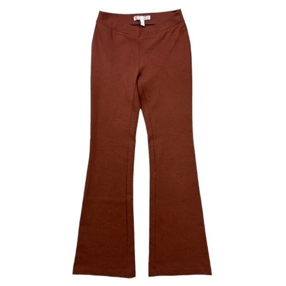 Urban outfitters Burgundy flare crossover leggings pants #flares
